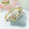 La mayoría de los populares clásicos flor coloridos Rhinestone Bangle Watch para las mujeres B047